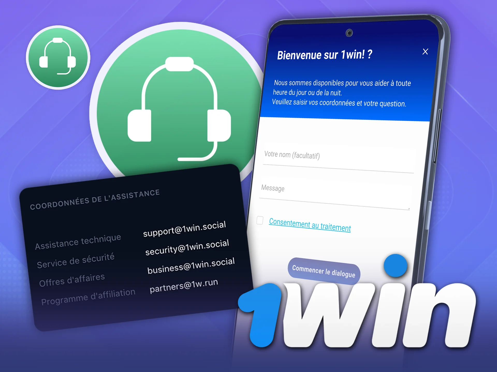 Obtenez de l'aide instantanée grâce au support clientèle intégré à l'app 1Win.