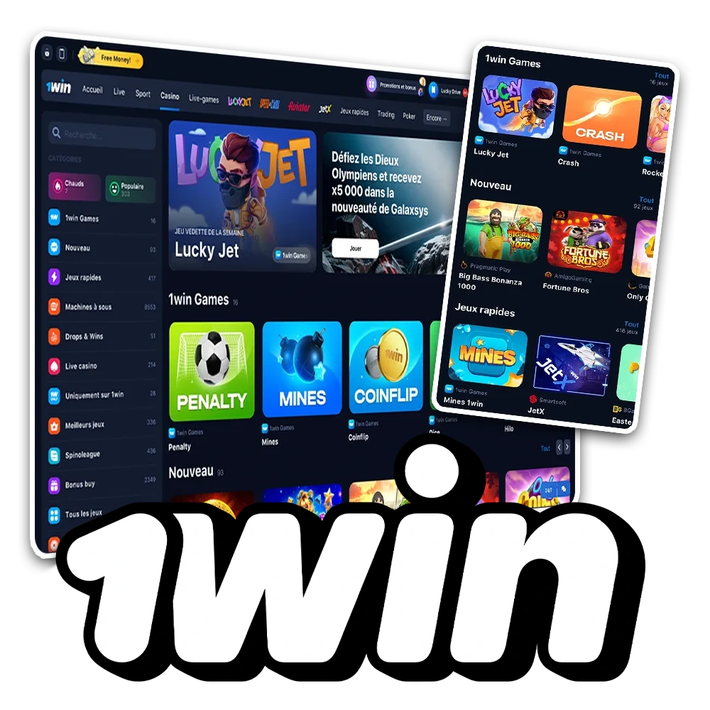 Jouez et gagnez gros au casino 1win en Côte d'Ivoire.