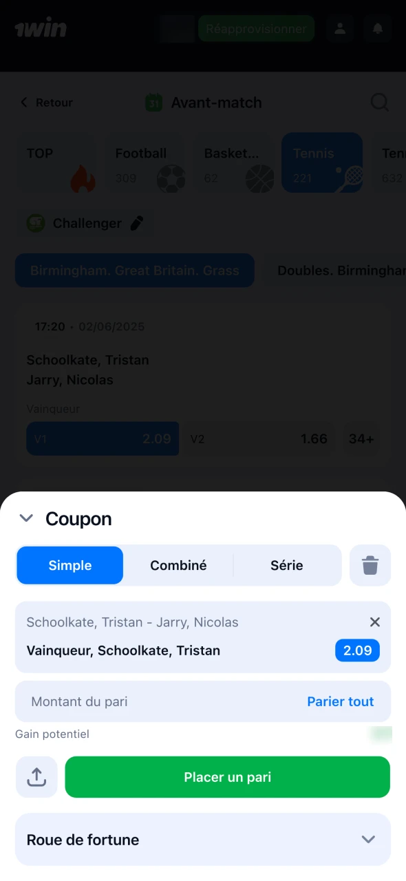 Soyez prêt à recevoir les gains de 1Win.