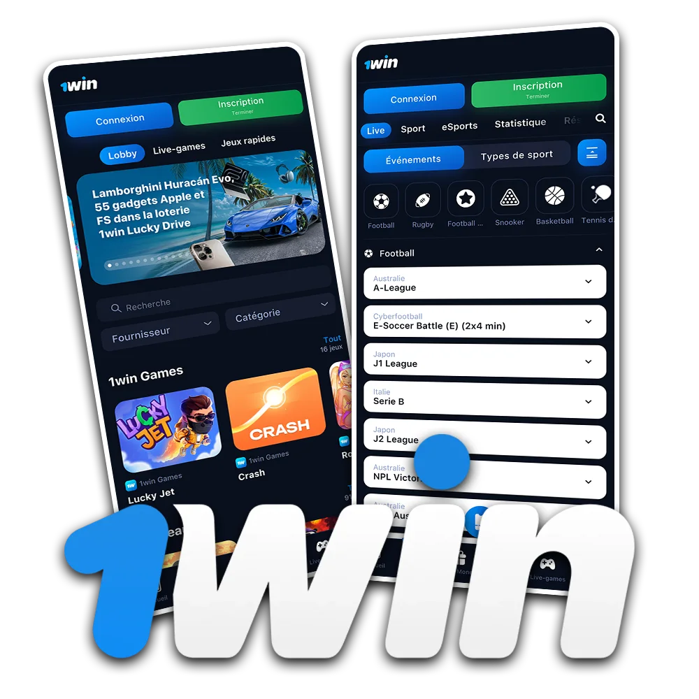 Téléchargez l'application 1win pour Android et iOS et commencez à jouer.