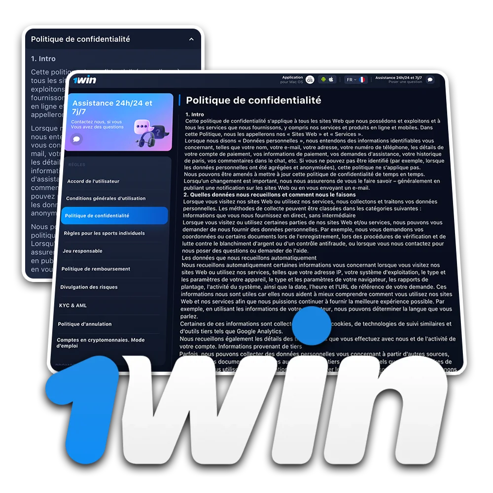 Protégez vos données avec la politique de confidentialité de 1win.