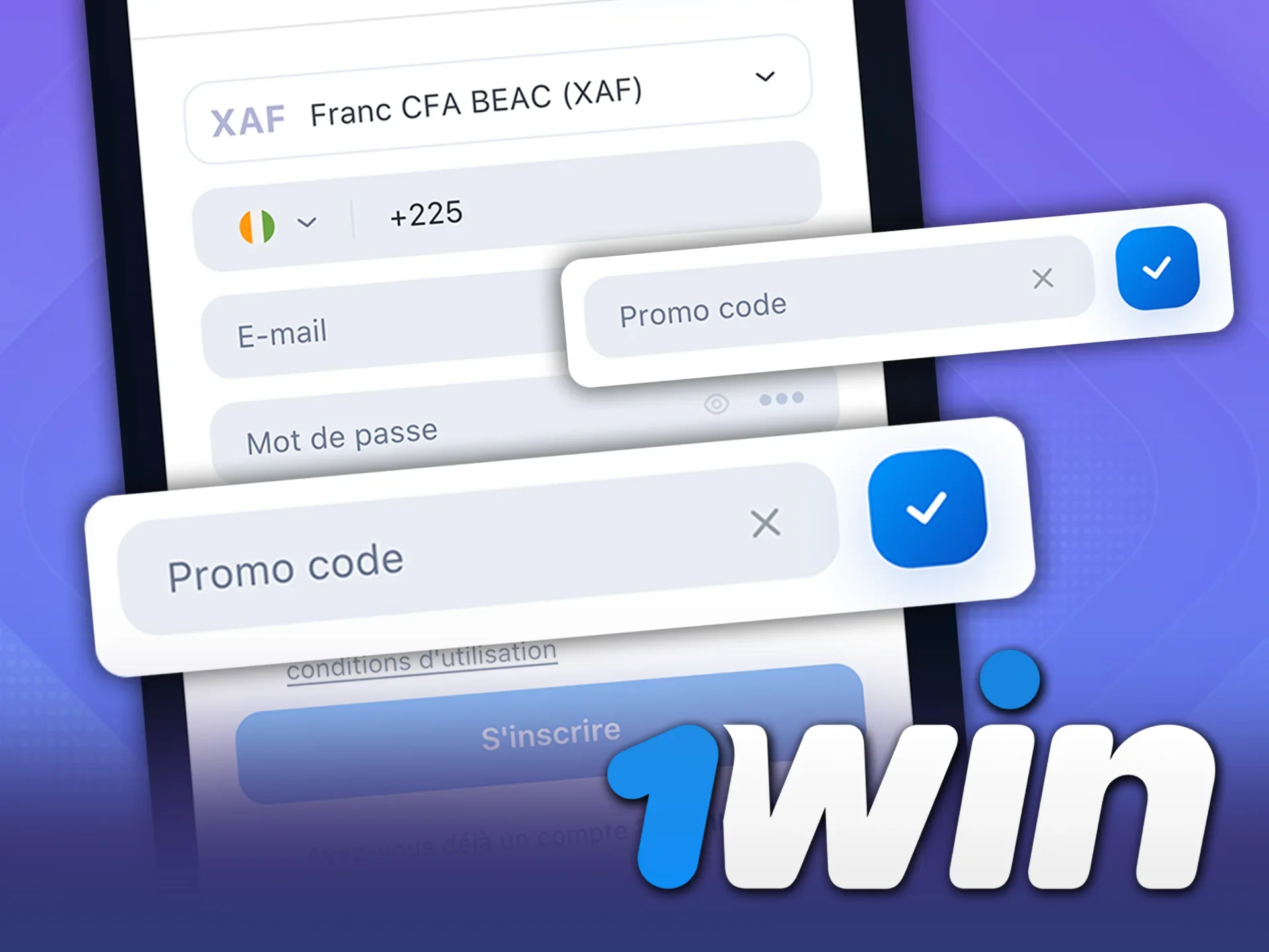 Activez votre code promo dans l'app 1Win et obtenez des récompenses.