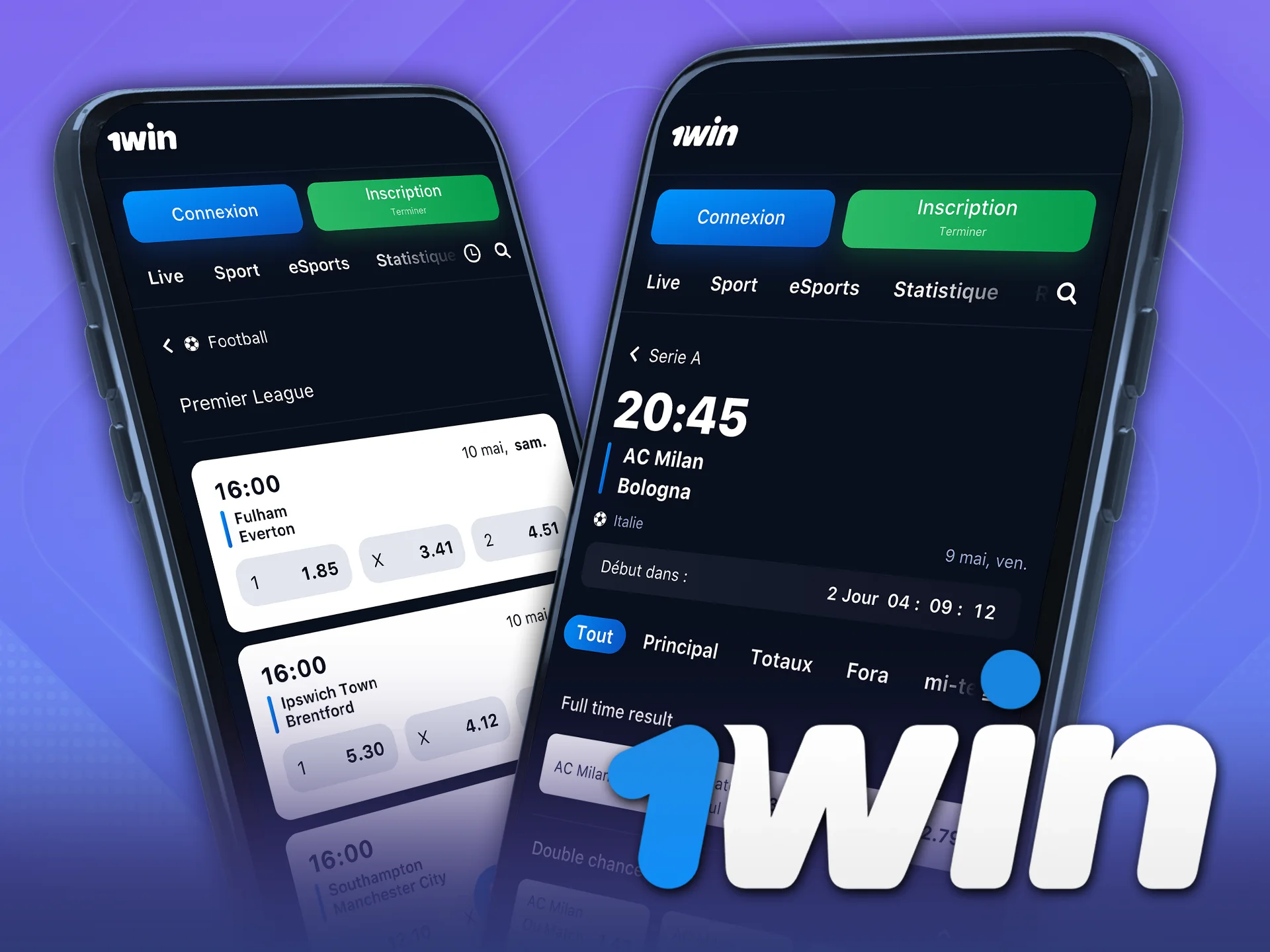 Téléchargez l'application de paris sur le football 1win et jouez où que vous soyez.