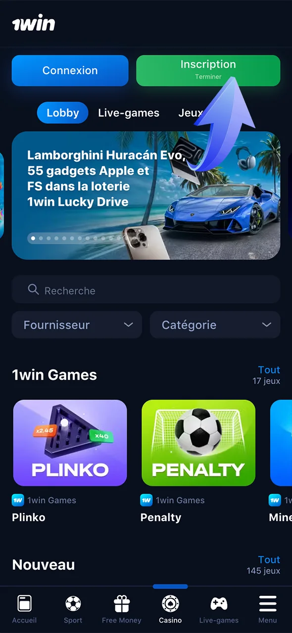 Créez votre compte dès maintenant sur 1win et commencez à parier.