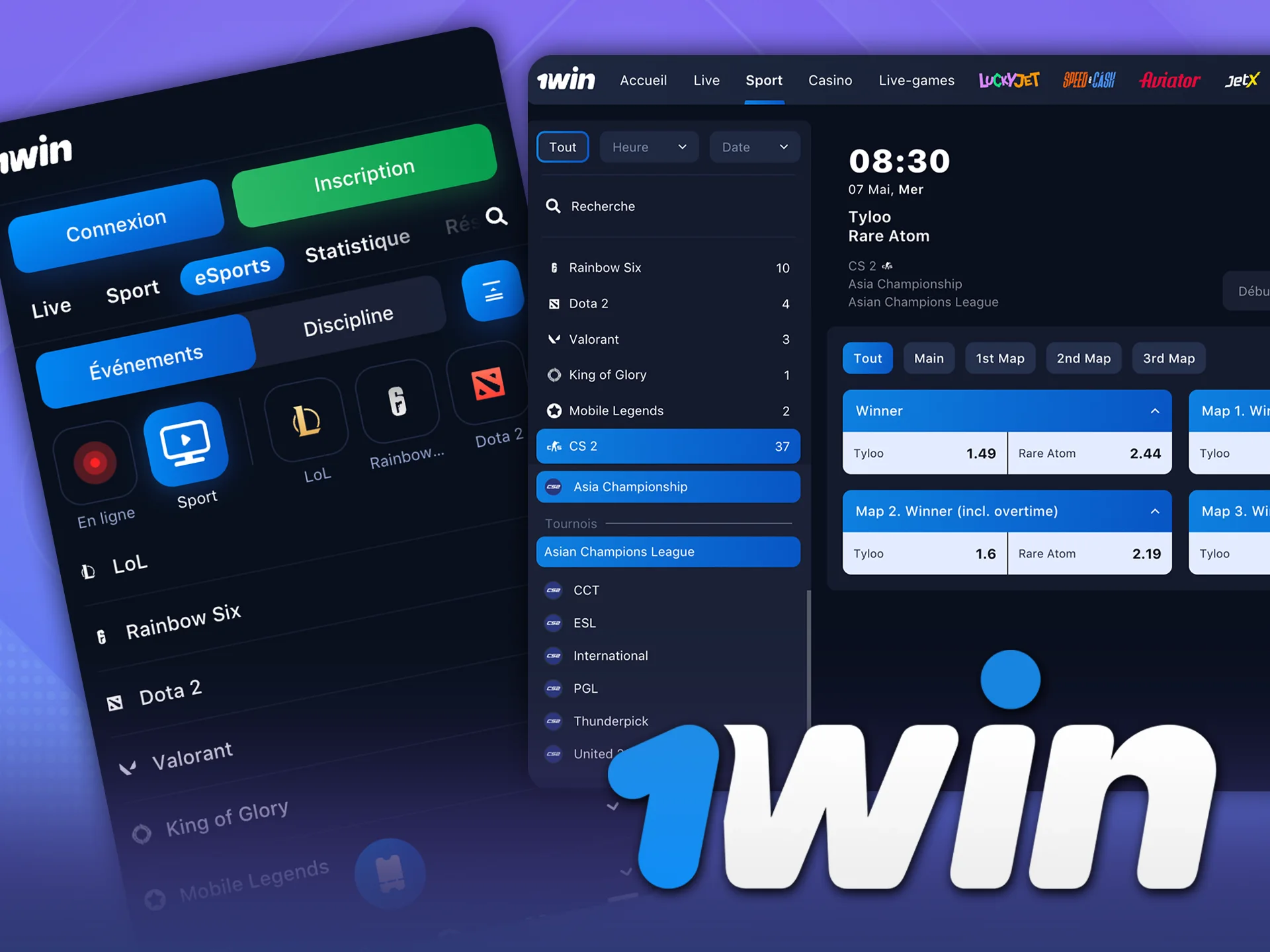 Plongez dans le monde des cybersports et pariez sur les jeux vidéo sur 1Win.
