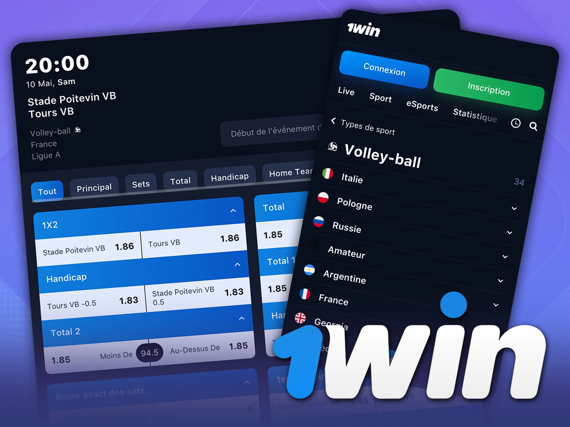 Suivez les tournois de volleyball et placez vos paris gagnants sur 1Win.