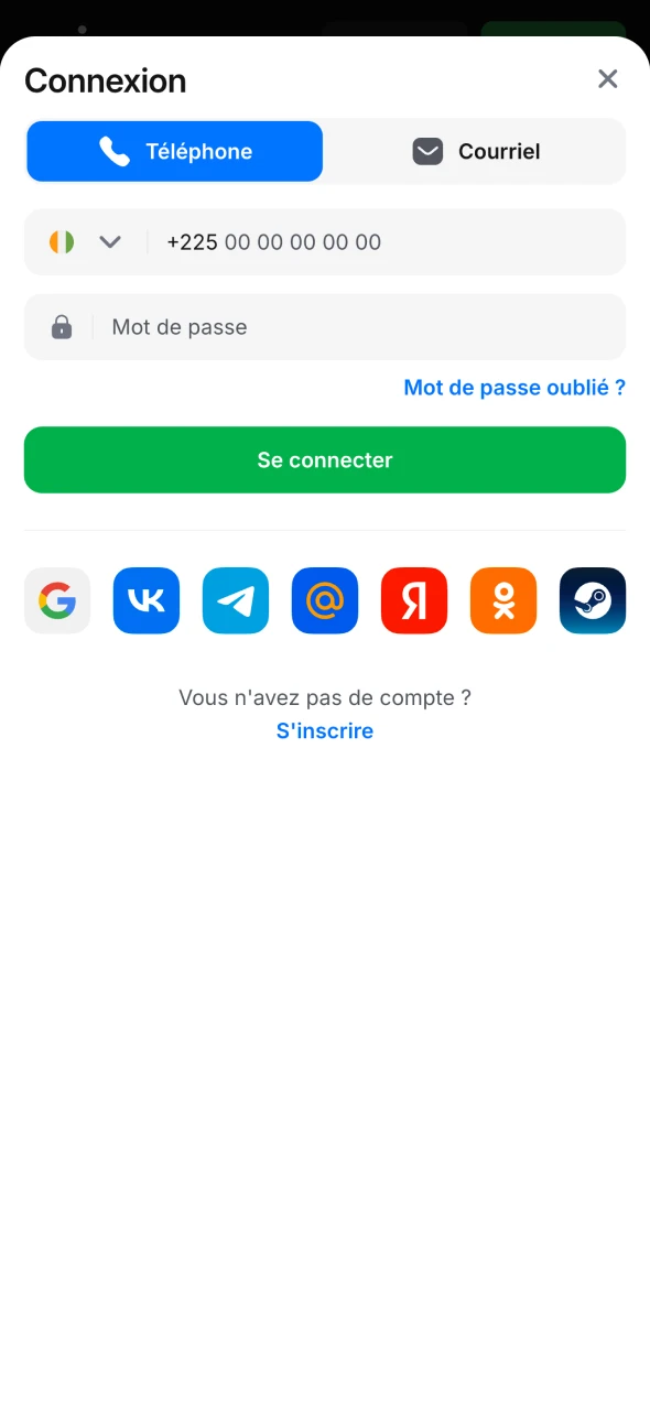 Créez un compte sur 1Win pour jouer à Gates of Olympus.
