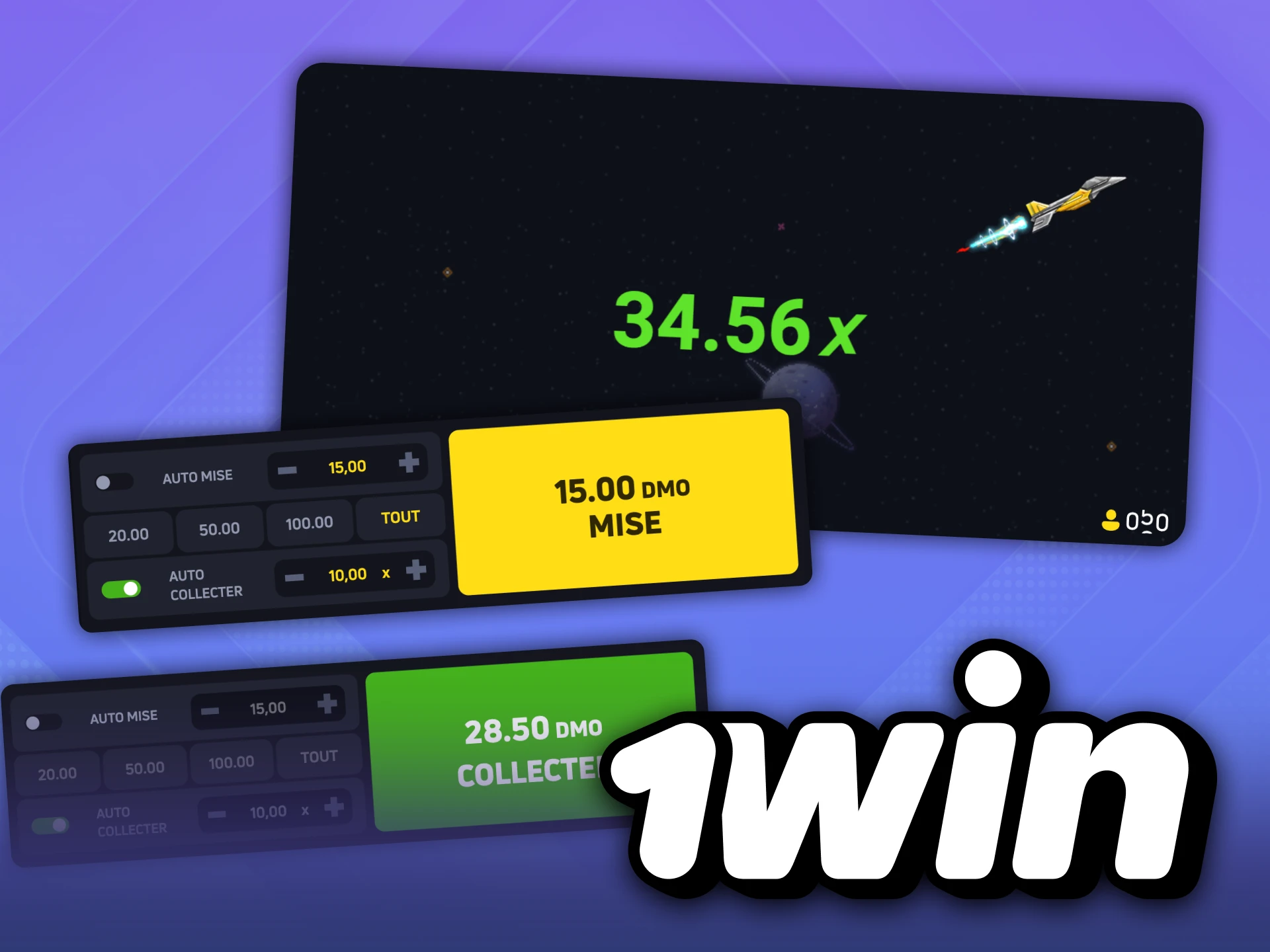 Vous pouvez augmenter vos chances de gagner dans 1Win JetX.