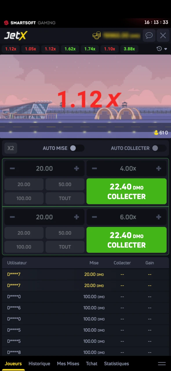 Récupérez vos gains 1Win JetX avant que l'avion ne s'écrase.