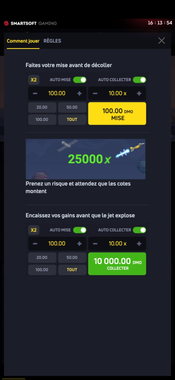 Découvrez les règles du jeu de casino JetX sur 1Win.