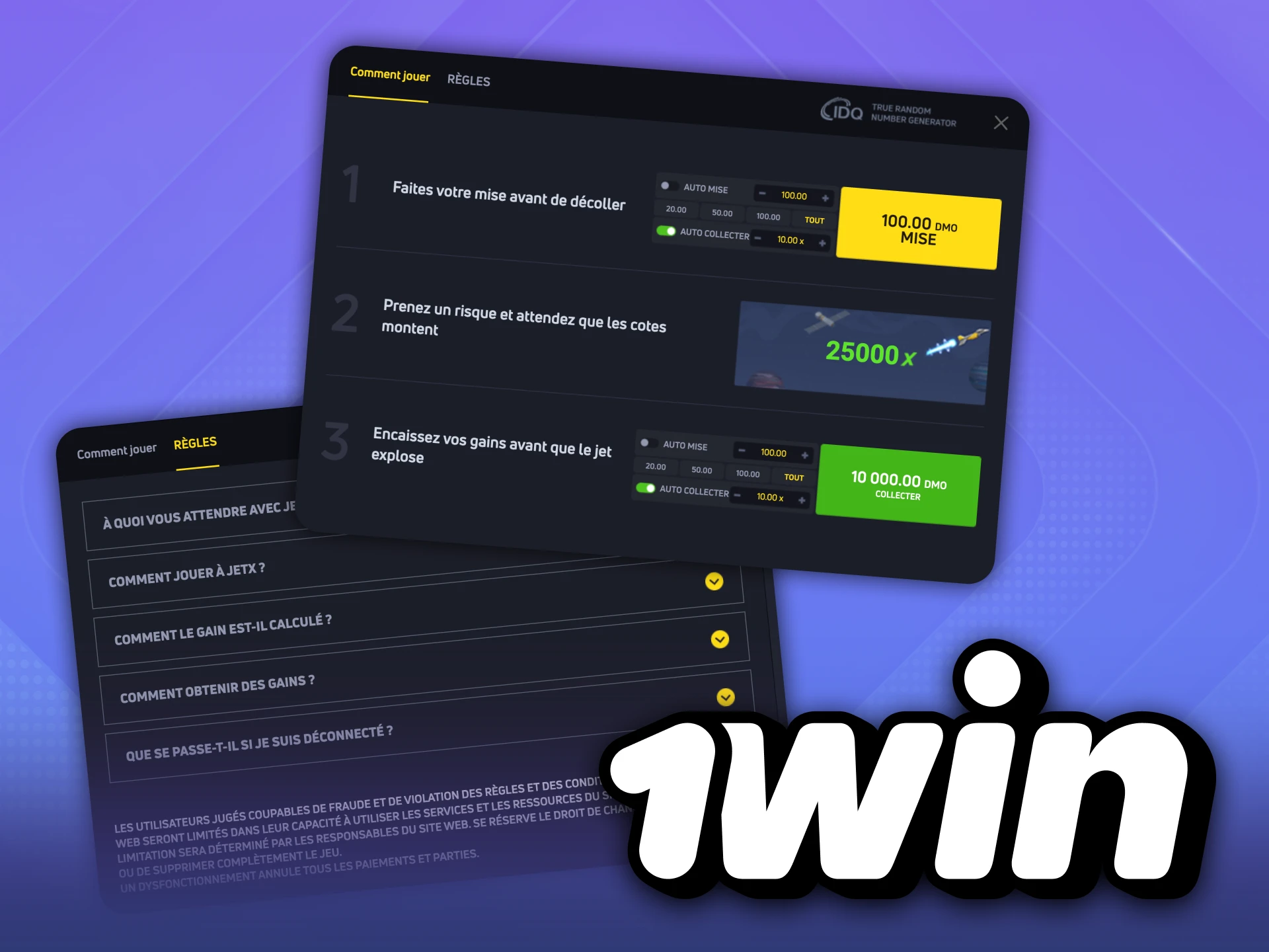 Les règles de 1Win JetX sont faciles à comprendre.