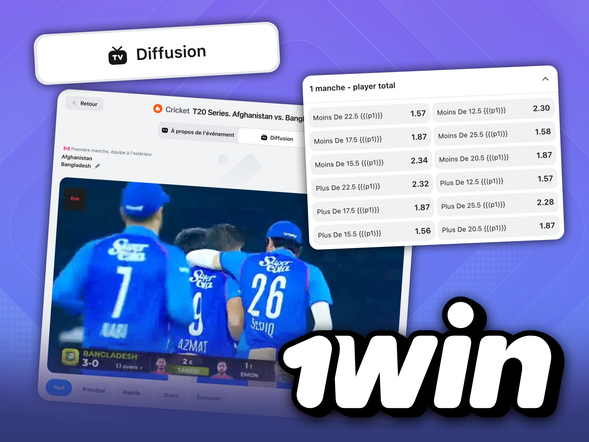 Placez vos paris en direct en quelques secondes sur 1win.
